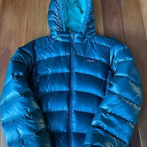 Girls Patagonia Down Puffer Jacket |  Hood | Size L (12)